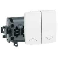 Переключатель рольставней 2-кл. ОП Oteo 10А IP20 бел. Leg 086113