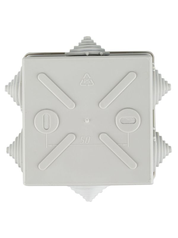 Коробка распаячная ОП 85х85х40 IP44 KM41235 (6 каб.ввод.) IEK UKO11-085-085-040-K41-44