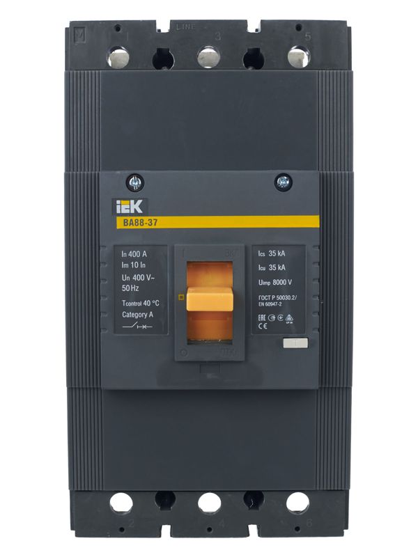 Выключатель автоматический 3п 400А 35кА ВА 88-37 KARAT IEK SVA40-3-0400