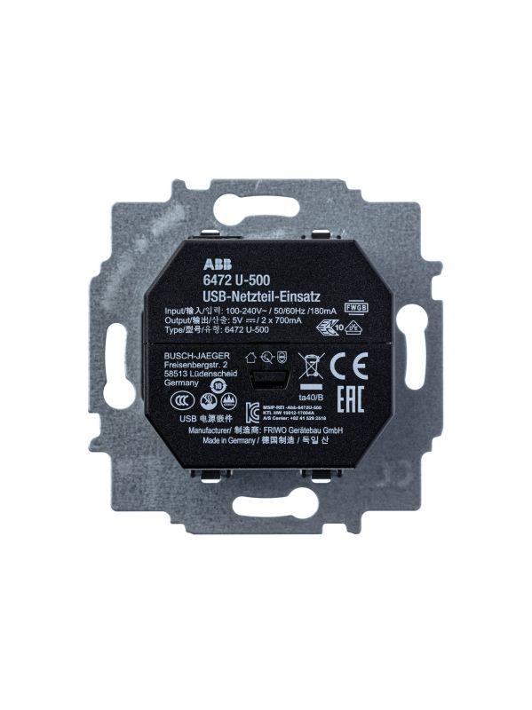 Устройство зарядное USB двойн. Levit антрацит ABB 2CHH290040A6063