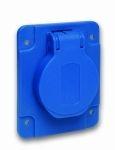 Розетка силовая 10/16А 65х85мм винты сбоку IP54 син. SchE PKS62B