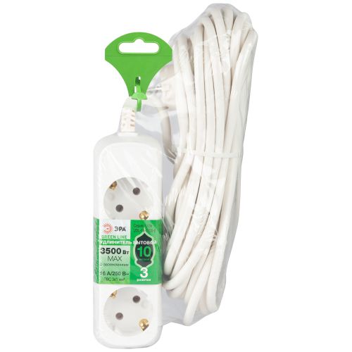 Удлинитель 3х10м с заземл. ПВС 3х1 UDL-16-3100-E Greenline Эра Б0064983