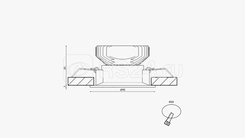 Корпус светильника COMBO-43-BL IP20 потолочн. встраив. черн. SWG PRO 00-00004185
