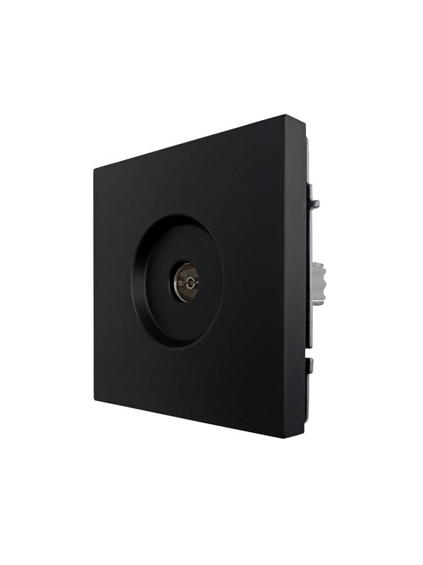 Розетка ТВ оконечная СП ZIMA IP20 черн. бархат LEZARD 704-4288-130