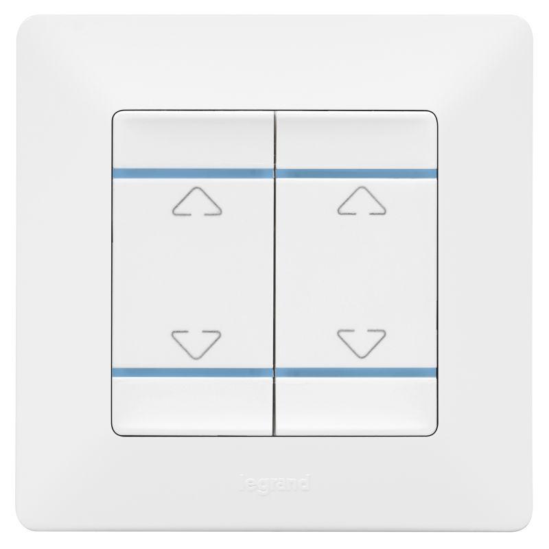 Панель лицевая Valena Life MyHome для механизмов BUS/SCS "Вверх-вниз" 1мод. установка справа или слева бел. Leg 755400