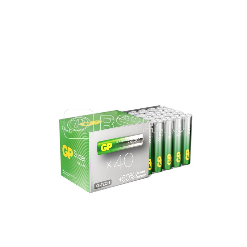 Элемент питания алкалиновый AAA/LR03 1.5В Super Alkaline G-Tech (уп.40шт) GP 1215