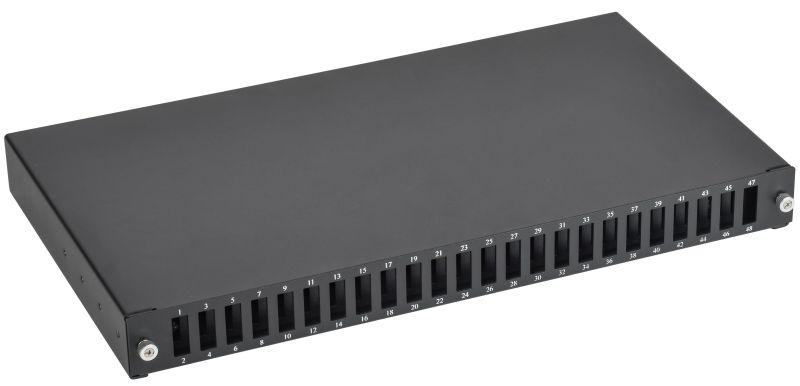 Корпус выдвижной Rhjcc 1U с кассетами (3шт) и планками 24 Lcquad ITK FOBH-1U-00