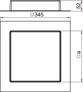 Опалубка 245х50мм для касс. рамки 9 SK HB 245х245 PS OBO 7404412