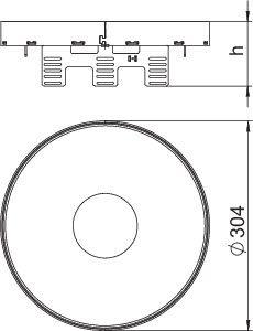 Рамка кассетная RKRN2UZD3 ном. размер R9 d305мм R9VS25 сталь OBO 7409160