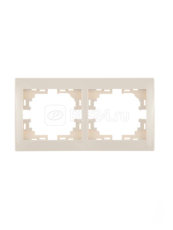 Рамка 2-м Mira горизонт. крем. LEZARD 701-0300-147