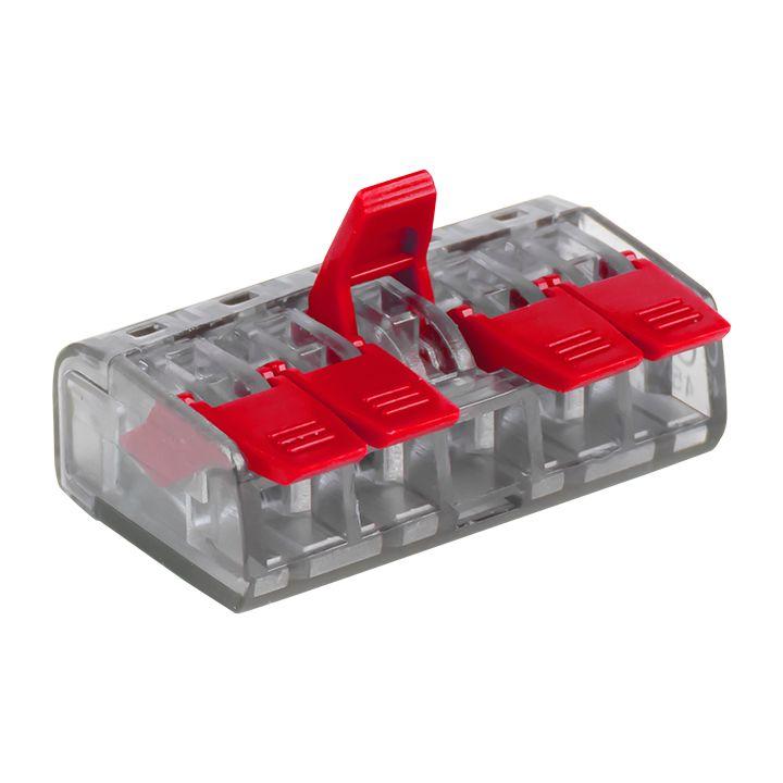 Клемма строительно-монтажная СМК 221-415 5-проводная 0.2-4кв.мм (уп.4шт) PROxima EKF plc-smk-221-415r