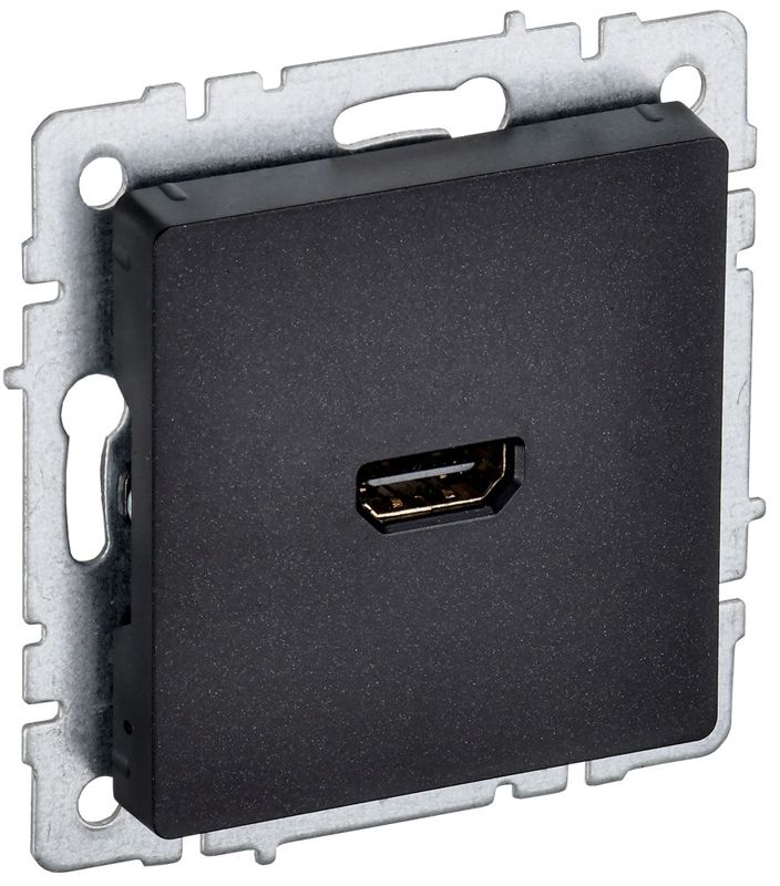 Розетка СП BRITE HDMI РHDMI-0-БрЧ механизм черн. IEK BR-H10-K02