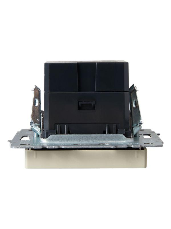 Розетка BRITE USB A+A 3.1А РЮ10-1-БрКр механизм беж. IEK BR-U21-D31-K10