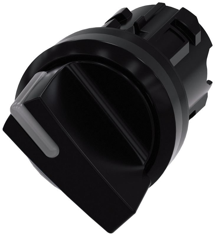 Актуатор поворотного выключателя 22мм кругл. пластик. с возможностью подсветки черн. Siemens 3SU10022BF100AA0