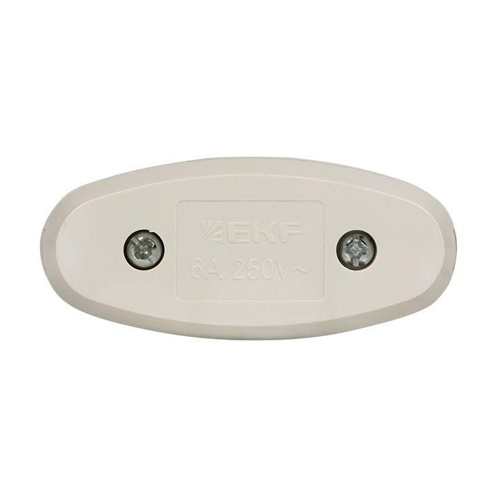 Переключатель на шнур бел. 6А 250В EKF APB6-10