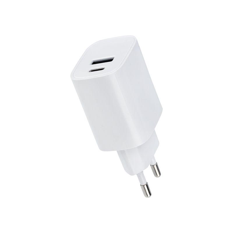 Устройство зарядное сетевое USB + Type-C 5В 2.4А бел. Rexant 16-0296