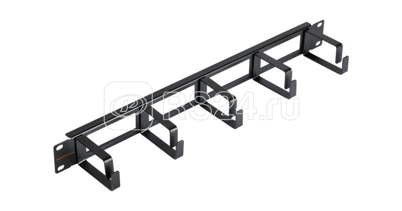 Органайзер кабельный 19дюйм 1U глубина колец 60мм метал. с отверстиями в опорной планке черн. (уп.2шт) NIKOMAX NMC-OK600H-1U-BK-2