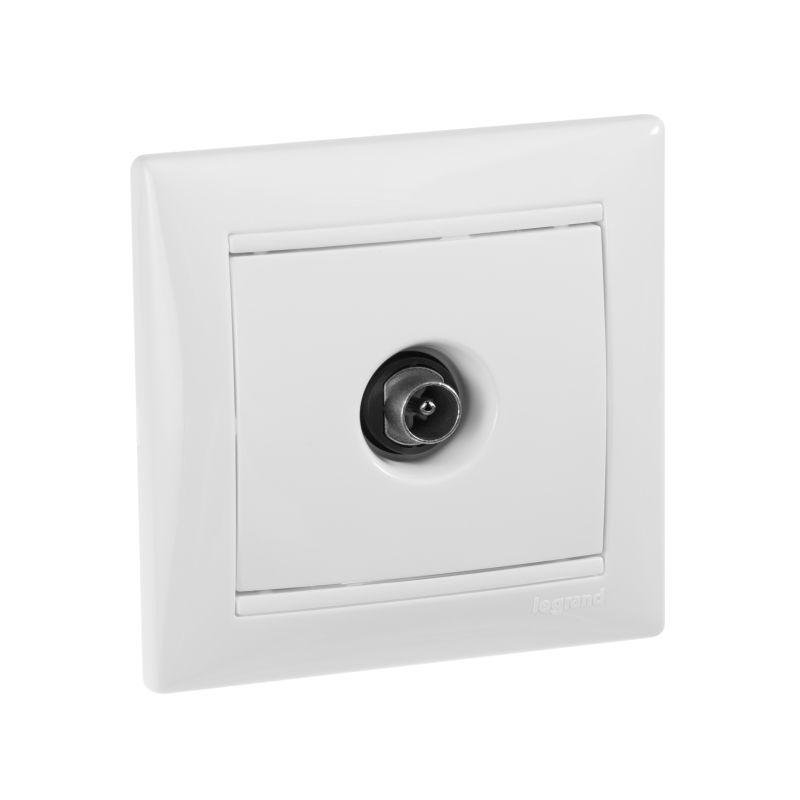 Розетка телевизионная TV 1-м СП Valena 2400мГц механизм бел. (DIY-упак.) IEK 695337