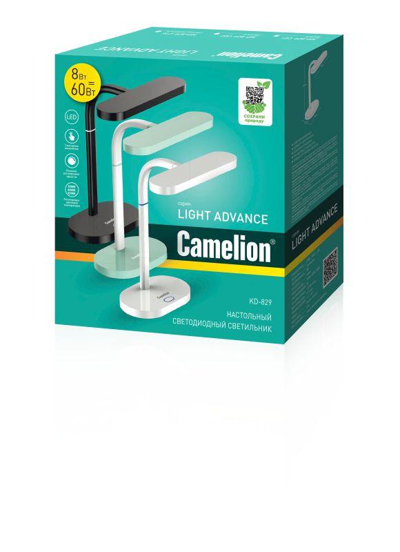 Светильник настольный KD-829 C02 LED 8Вт рег. яркости 3 цветов. темп. мятн. Camelion 14169