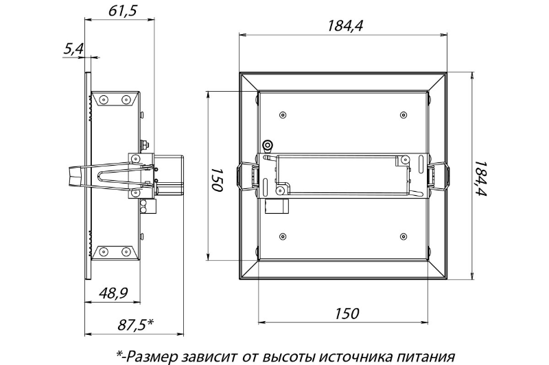 Светильник LE-CBO-16-022-1277-54Д "Даунлайт" IP54 LED-effect 1277