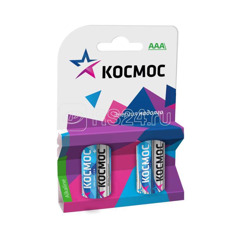 Элемент питания алкалиновый AAA/LR03 BP-4 (блист.4шт) КОСМОС KOCLR034BL