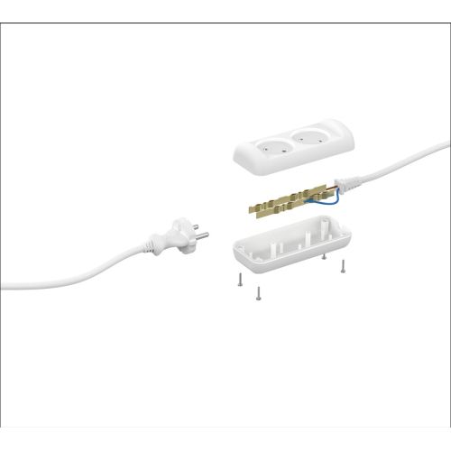Удлинитель 2х1.5м без заземл. 10А IP20 U-2-1.5m-2х1 ПВС 2х1 Эра Б0028359
