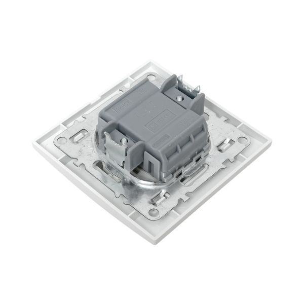 Выключатель 2-кл. СП Минск 10А IP20 с индикатором бел. Basic EKF ERV10-123-10