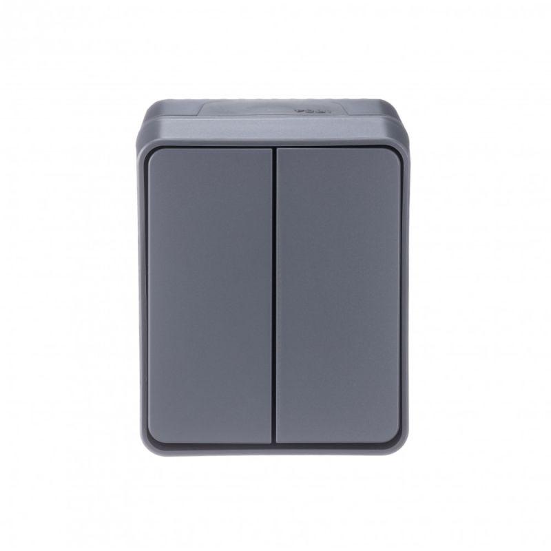 Выключатель 2-кл. ОП AtlasDesign PROFI IP54 10AX антрацит SE ATN544051
