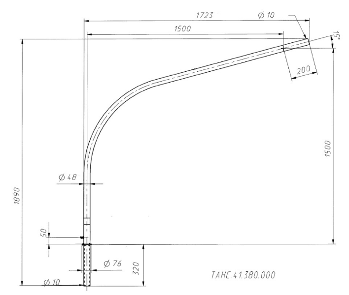 Кронштейн ТАНС.41.380.000 (1.К1-1.5-1.5-Ф2-ц) OPORA ENGINEERING OE-00168