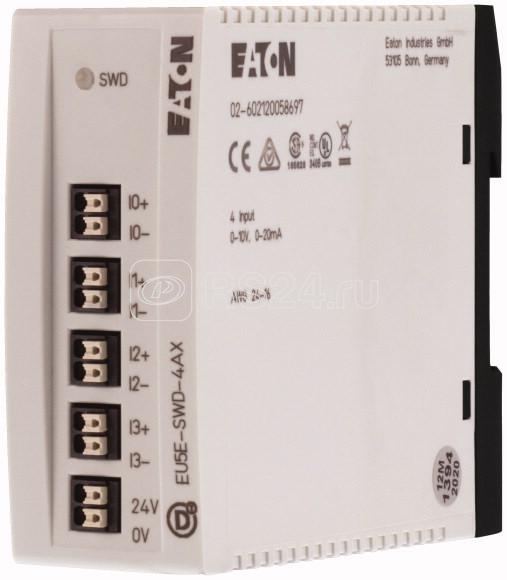 Модуль ввода/вывода EU5E-SWD-4AX 24VDC 4 AI- конфигурируемые 0-10В/0-20мА EATON 144062