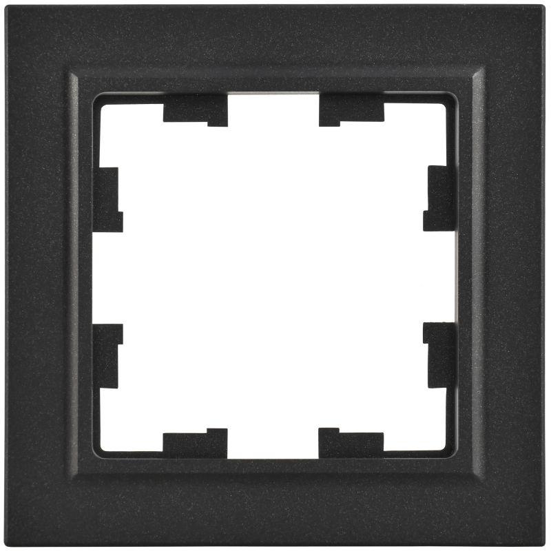 Рамка 1-м BRITE РУ-1-БрЧ черн. IEK BR-M12-K02