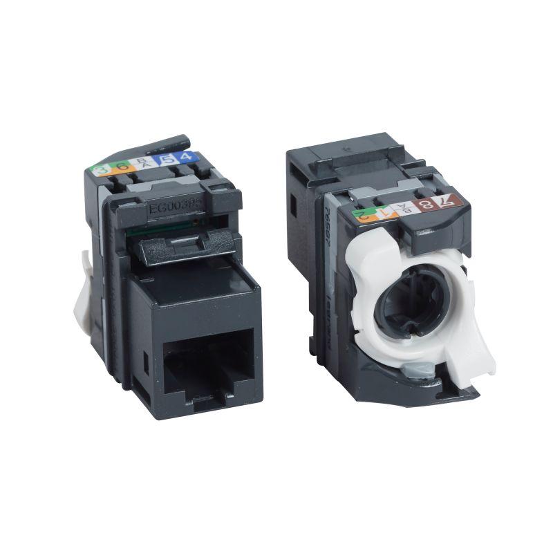 Розетка компьютерная СП Keystone Mosaic RJ45 кат.5E UTP механизм Leg 076587