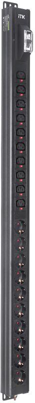 Блок распределения питания BASE PDU PV1101 24U 1ф 16А 10SCHUKO 10C13 без каб. ITK BS-PV70-10D-10C13-11