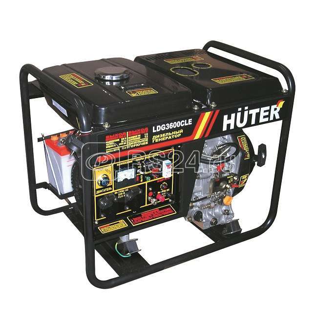 Генератор дизельный LDG3600CLE 1ф 2500Вт ручной стартер HUTER 64/2/2