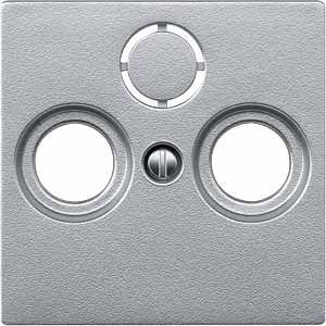 Плата Merten центральная TV/FM х2 х3 алюм. SchE MTN297560