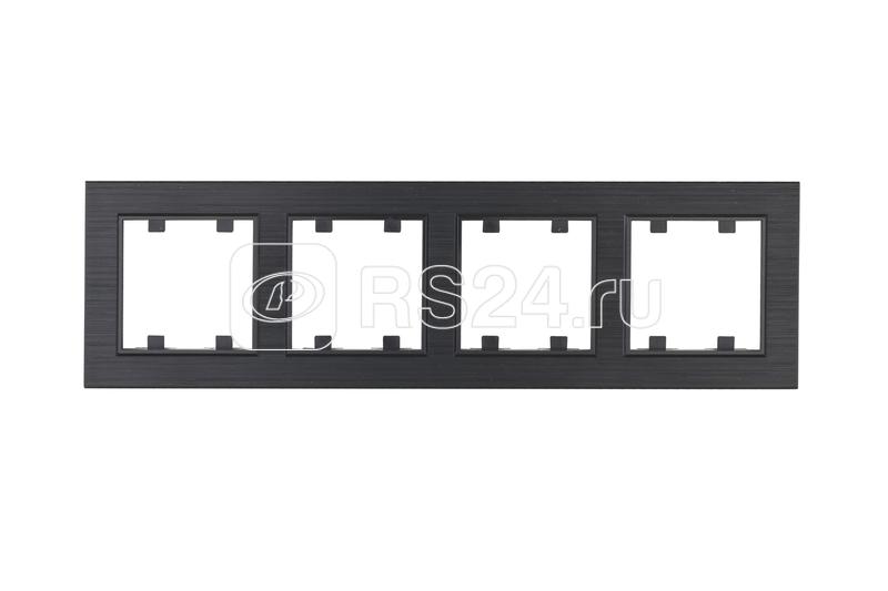 Рамка 4-м Karea LINE STAR дым. металлик Makel 86050704