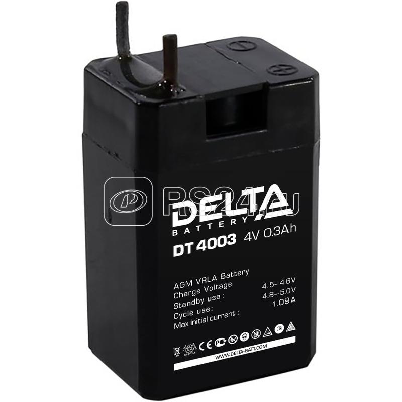 Аккумулятор ОПС 4В 0.3А.ч DT 4003 Delta 4614010040018