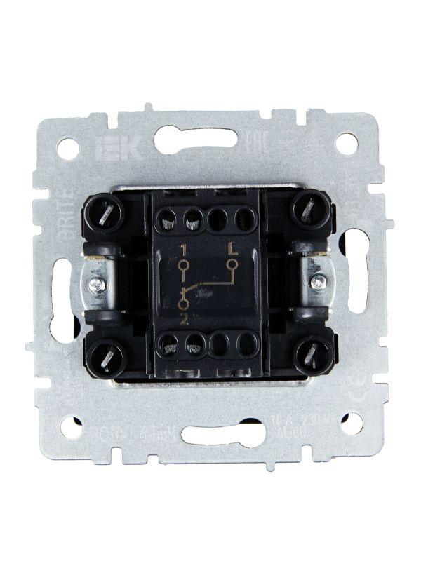 Выключатель проходной 1-кл. СП BRITE ВС10-1-6-БрЧ 10А механизм черн. IEK BR-V12-0-10-K02