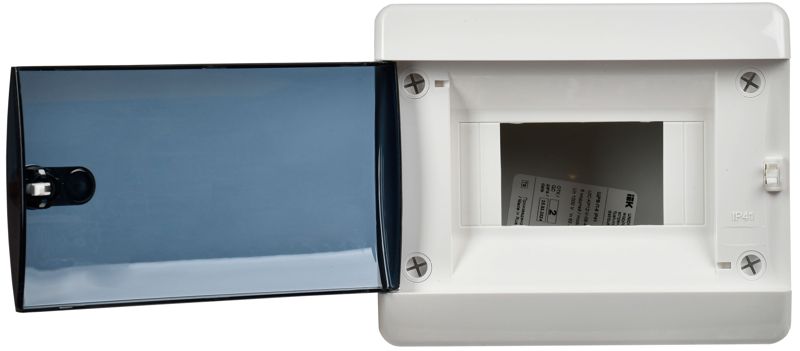 Корпус ЩРВ-П-6 UNION Compact IP41 черн. прозр. дверь пластик. IEK UIC-KP12-V-06-41-K01