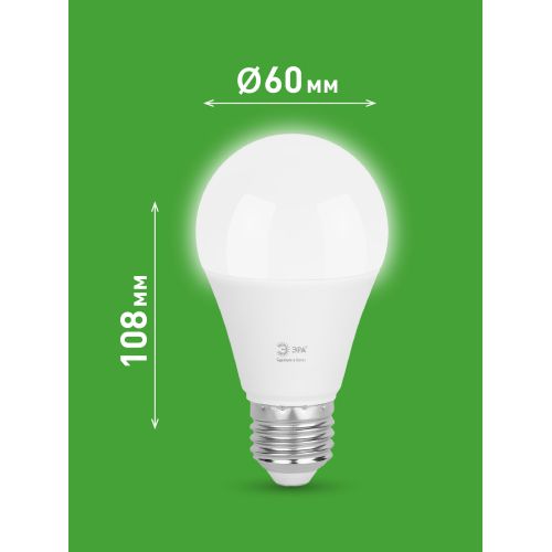 Лампа светодиодная GREEN LINE A60-20W-840-E27 GL 20Вт груша 4000К яркий свет бел. E27 Эра Б0067116