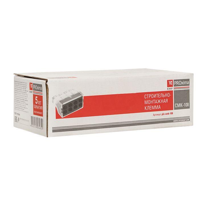 Клемм с пастойа строительно-монтажная СМК 773-108 8-проводная 1.0-2.5кв.мм с пастой (уп.50шт) PROxima EKF plc-smk-108