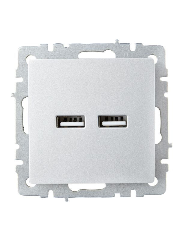 Розетка BRITE USB A+A 3.1А РЮ10-1-БрА механизм алюм. IEK BR-U21-D31-K47