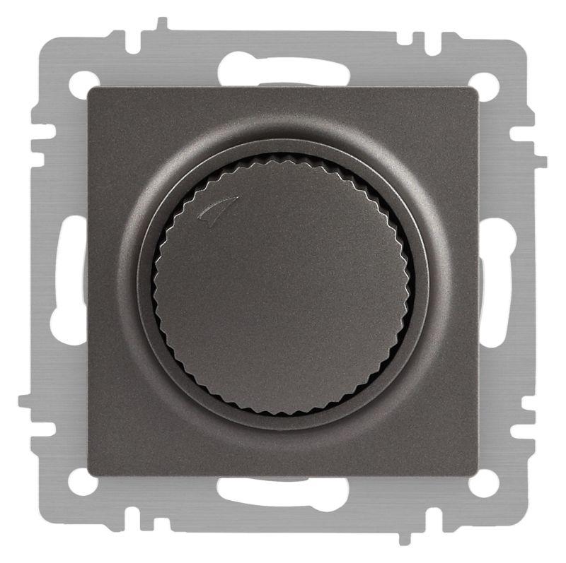 Светорегулятор поворотный СП Accent 6-401-07 600Вт 230В IP20 графит Intro Б0063682