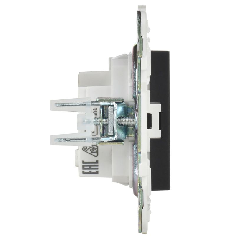Розетка SKANDY 10А без заземл. без защ. шторок SK-R02Bl черн. IEK SK-R10-10-K02