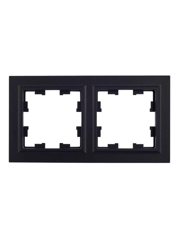 Рамка 2-м BRITE РУ-2-БрЧ черн. IEK BR-M22-K02