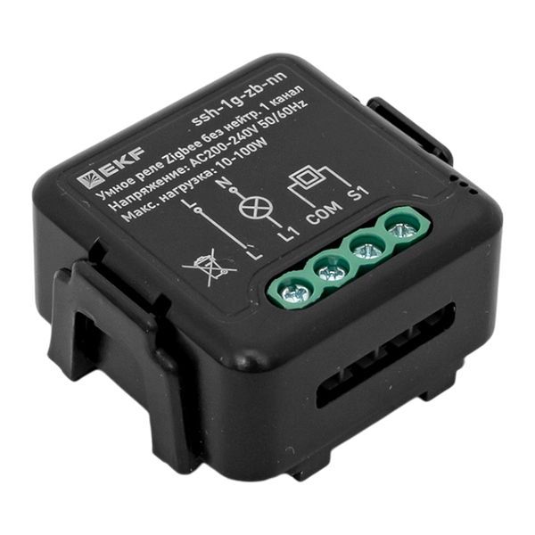 Реле умное в подрозетник 1-канальное Zigbee Connect Select без нейтрали EKF ssh-1g-zb-nn