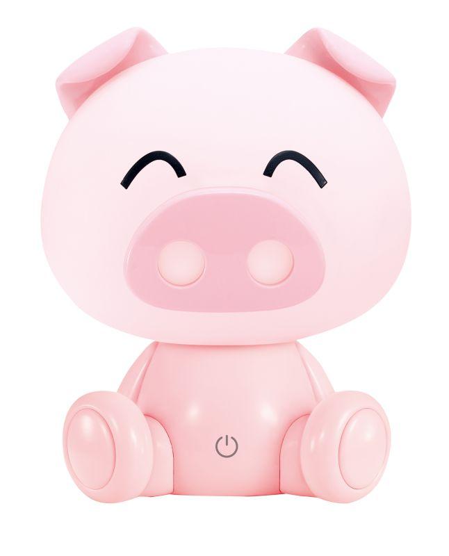 Светильник настольный KD-891 C14 LED 3Вт диммир. кабель USB+ адаптор 220В/5В свинка роз. Camelion 13896