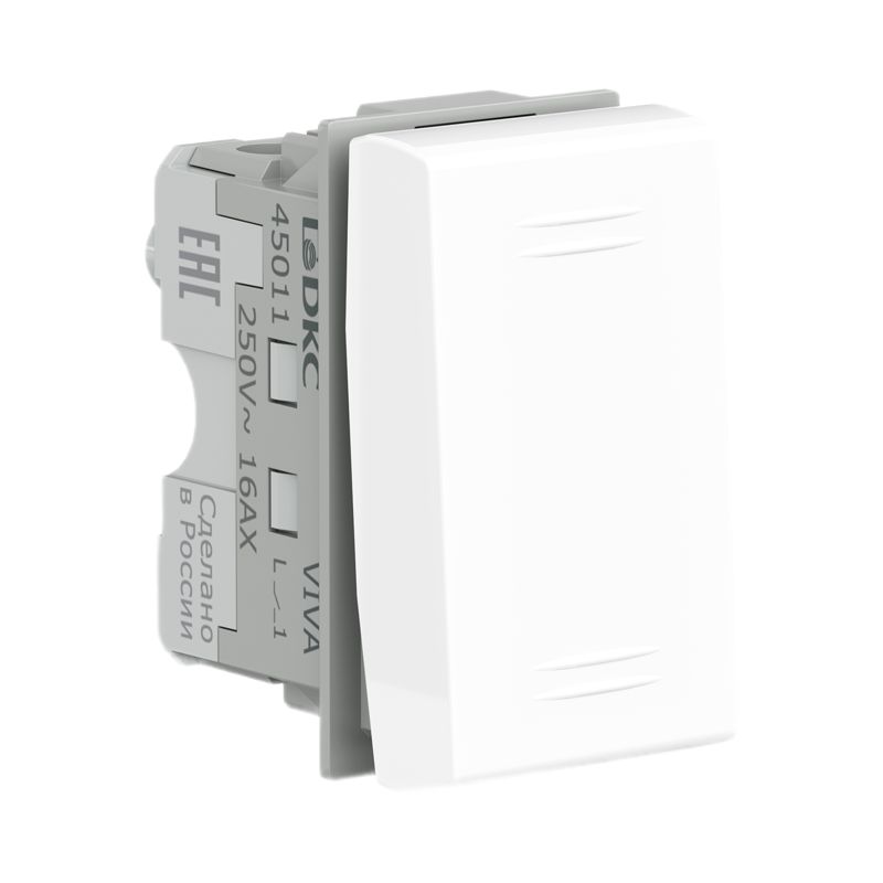Выключатель 1-кл. 1п 1мод. Viva 16А IP20 бел. DKC 45011
