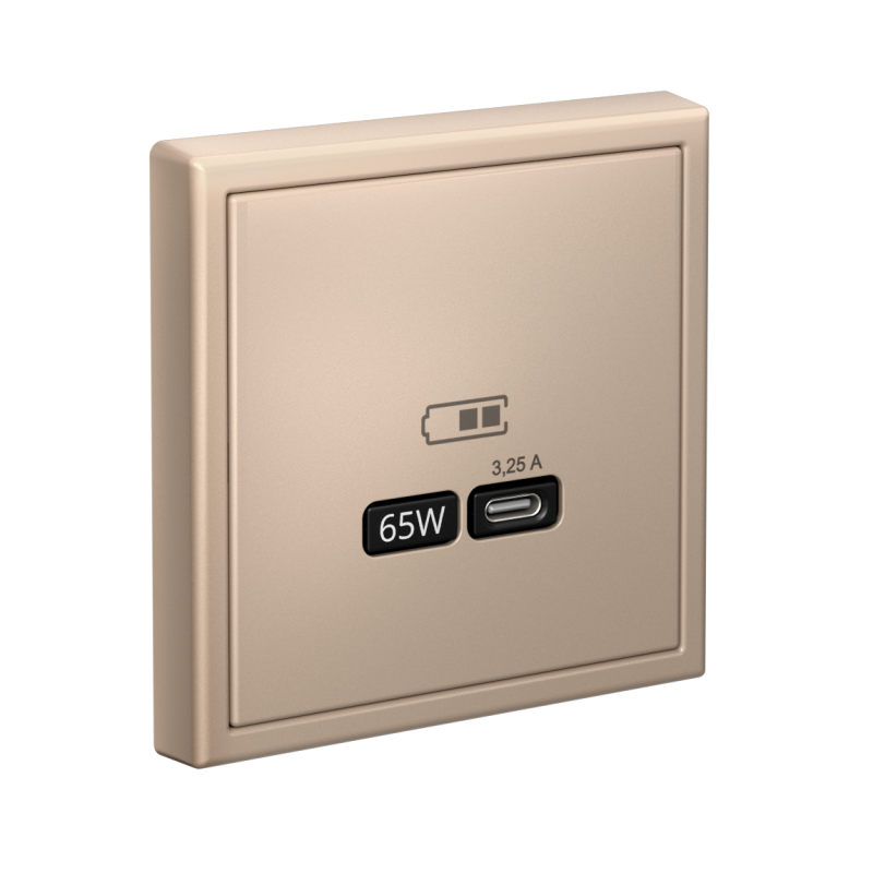 Розетка USB ArtGallery тип C 65Вт QC PD высокоскор. ЗУ механизм песочн. SE GAL001227