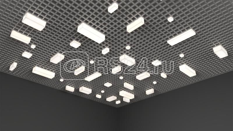 Светильник светодиодный RVE-LBX-LUMO60-PLAZA5020010-1-GR прямоугольник грильято 1шт 40х190х100мм 16Вт встраиваемый 4000К бел. RVElektro RVE00003293